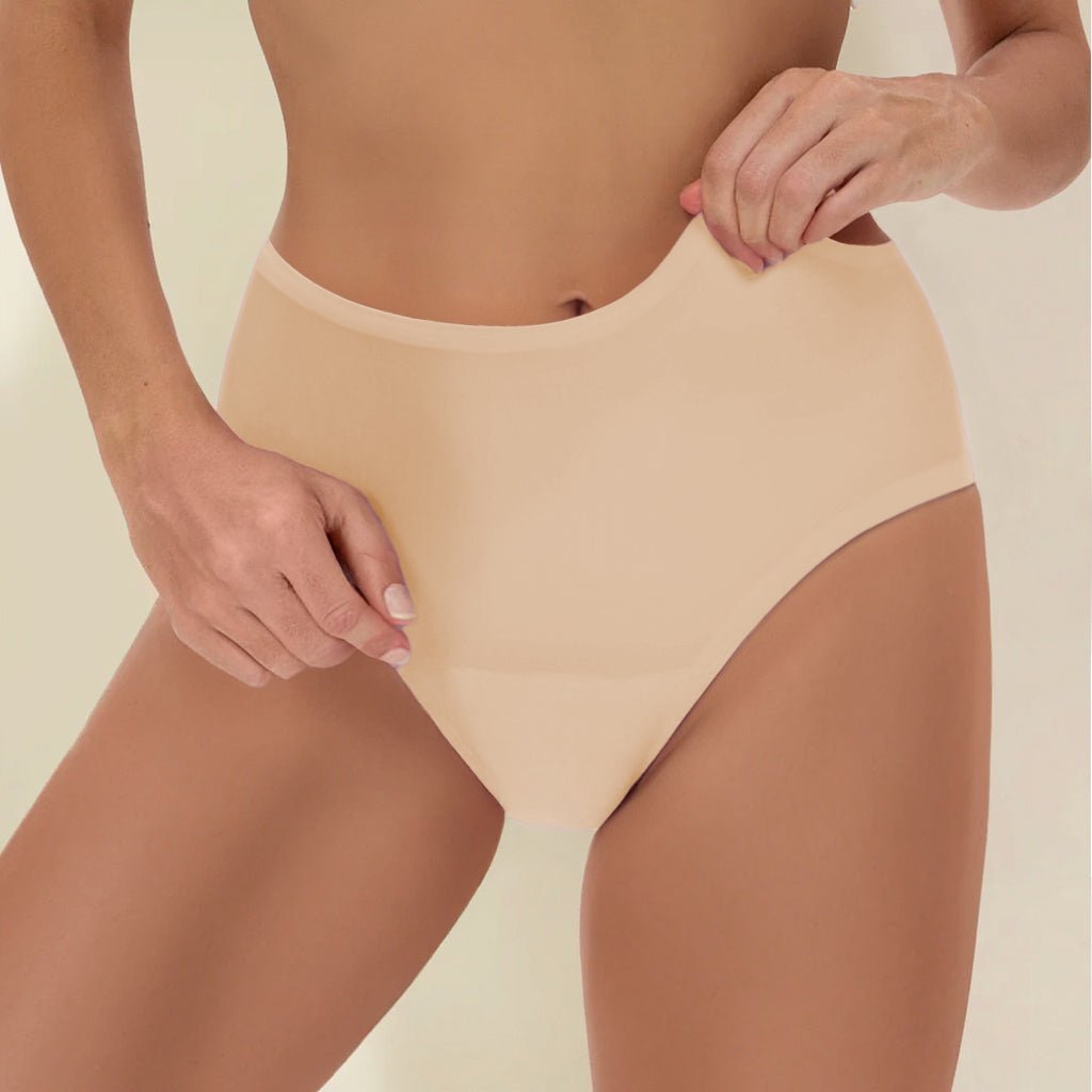 NEW: Seamless Leakproof High Waisted Beige 5-Pack (Heavy Absorbency Version) - Image 4