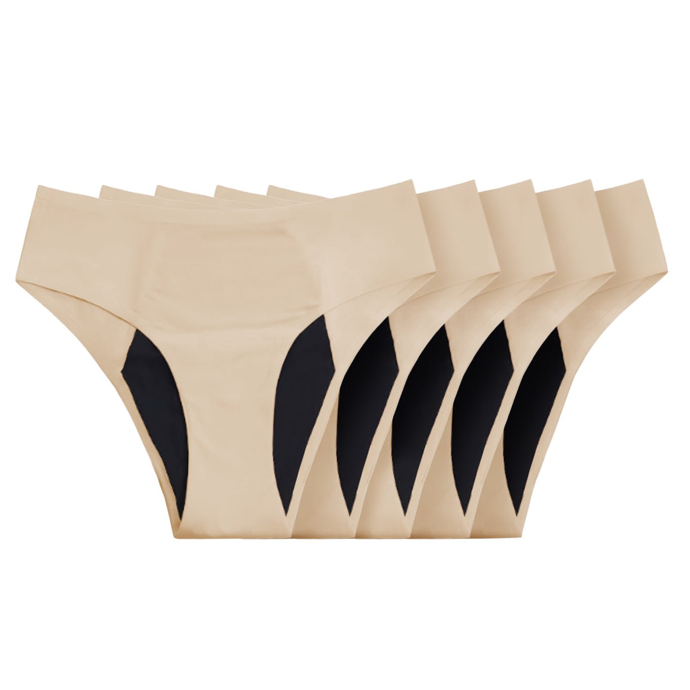 Seamless Leakproof Bikini (Heavy Absorbency Beige 10-Pack) - Image 5