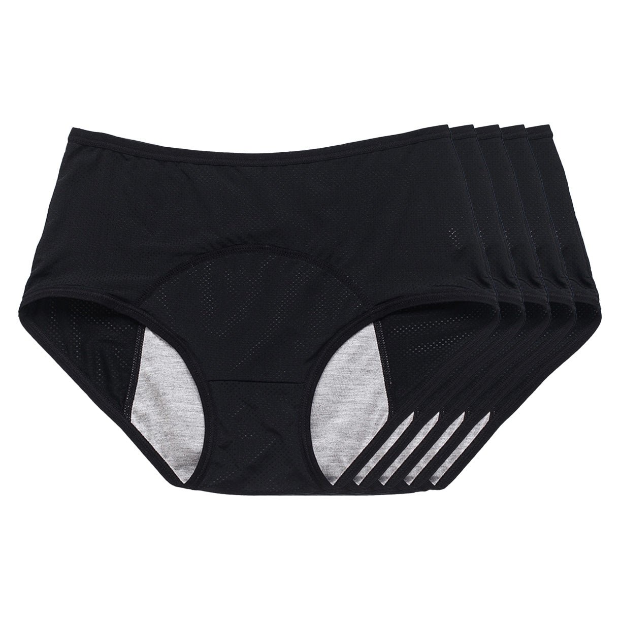 Comfy & Discreet Leakproof Underwear 5-Pack (Black) - Image 5